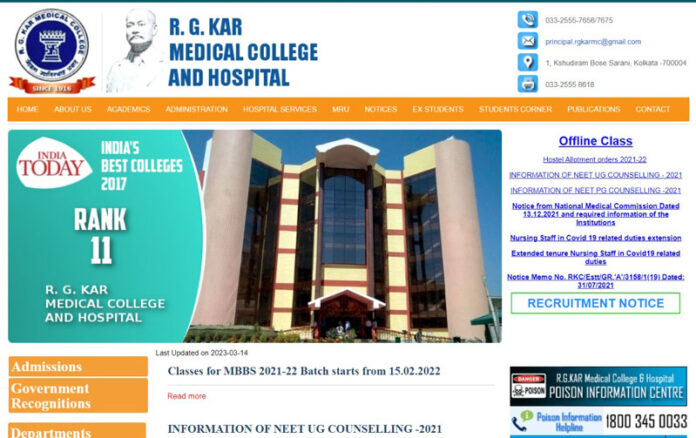 R.G.KAR Hospital OPD List 2023 (Date and Time)