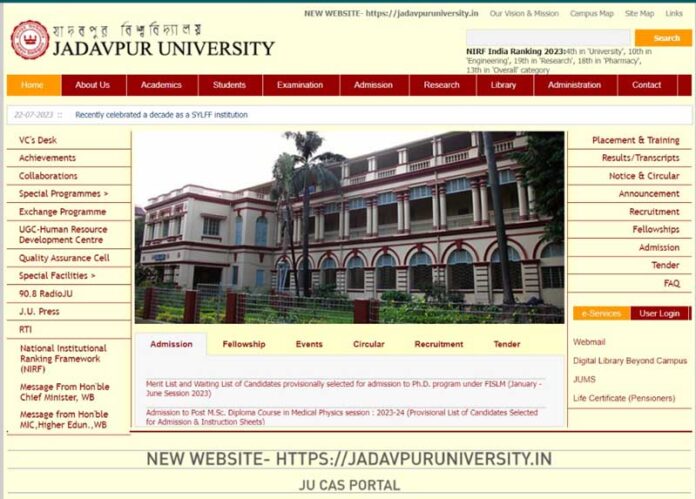 Jadavpur University Assistant Professor Recruitment 2023 | Application Form